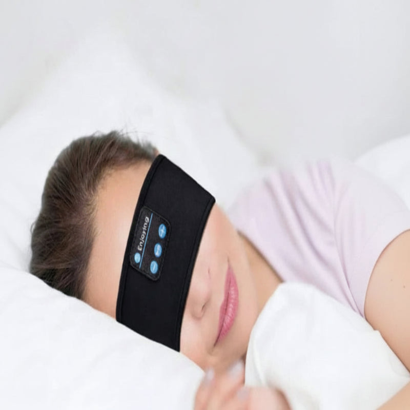  Nova Haus Signature Bluetooth Sleep Mask worn during sleep