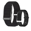 Nova Haus Active Smartwatch with black nylon and silicone straps. Features health tracking, GPS, and 1ATM waterproof.