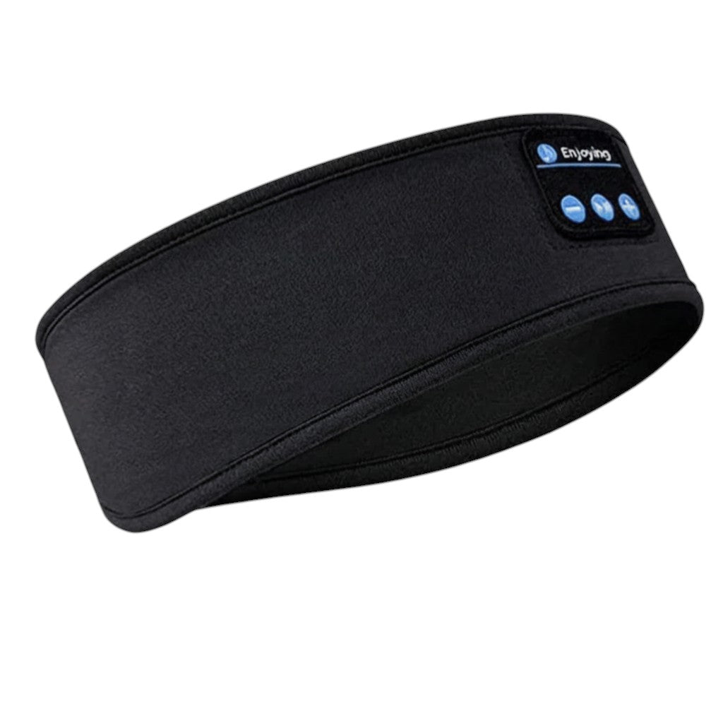 Nova Haus black Bluetooth 5.0 sleep mask with integrated audio technology and 10+ hour playtime.